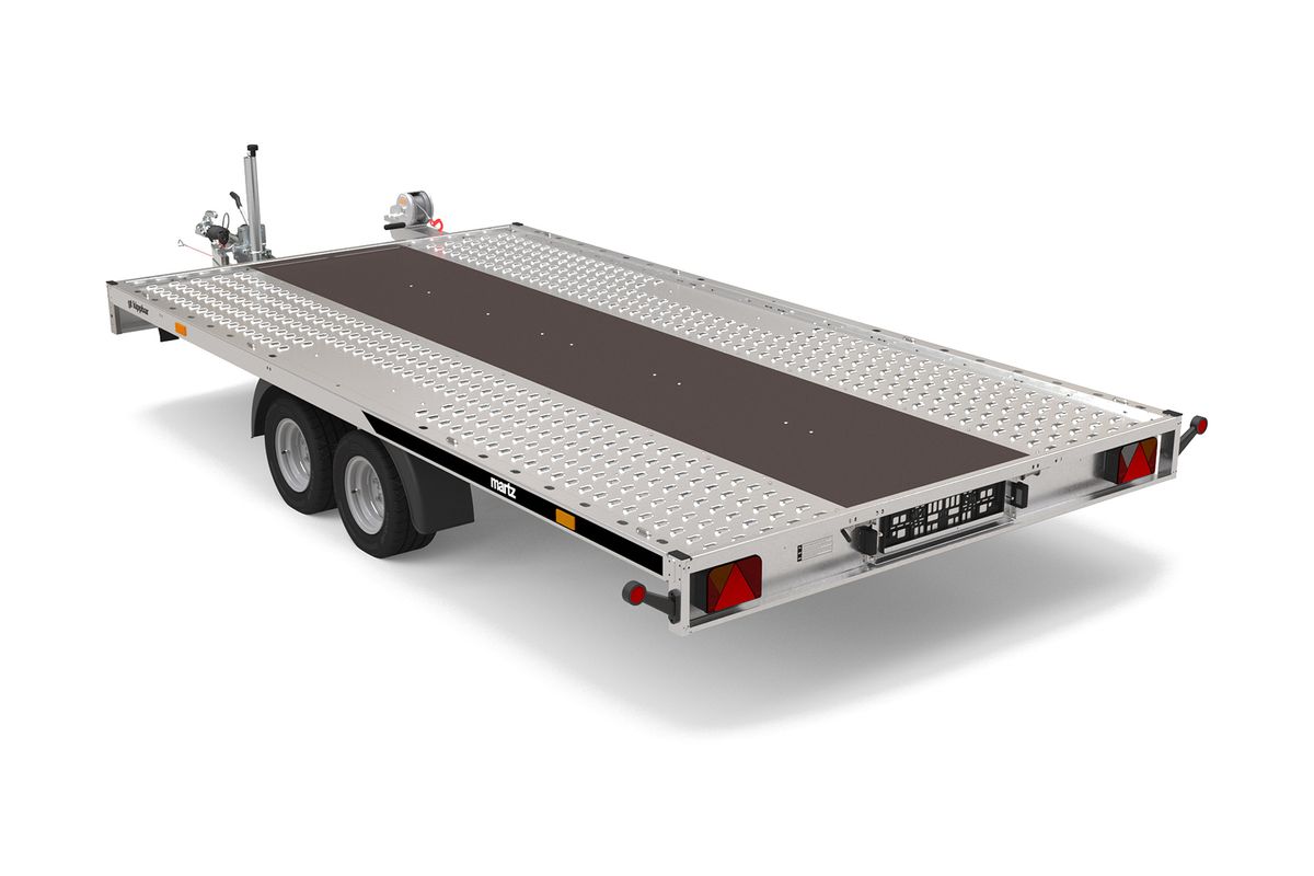 Martz GT Kippbar Autotransporter in der Draufsicht auf die verbreiterte Ladeplattform