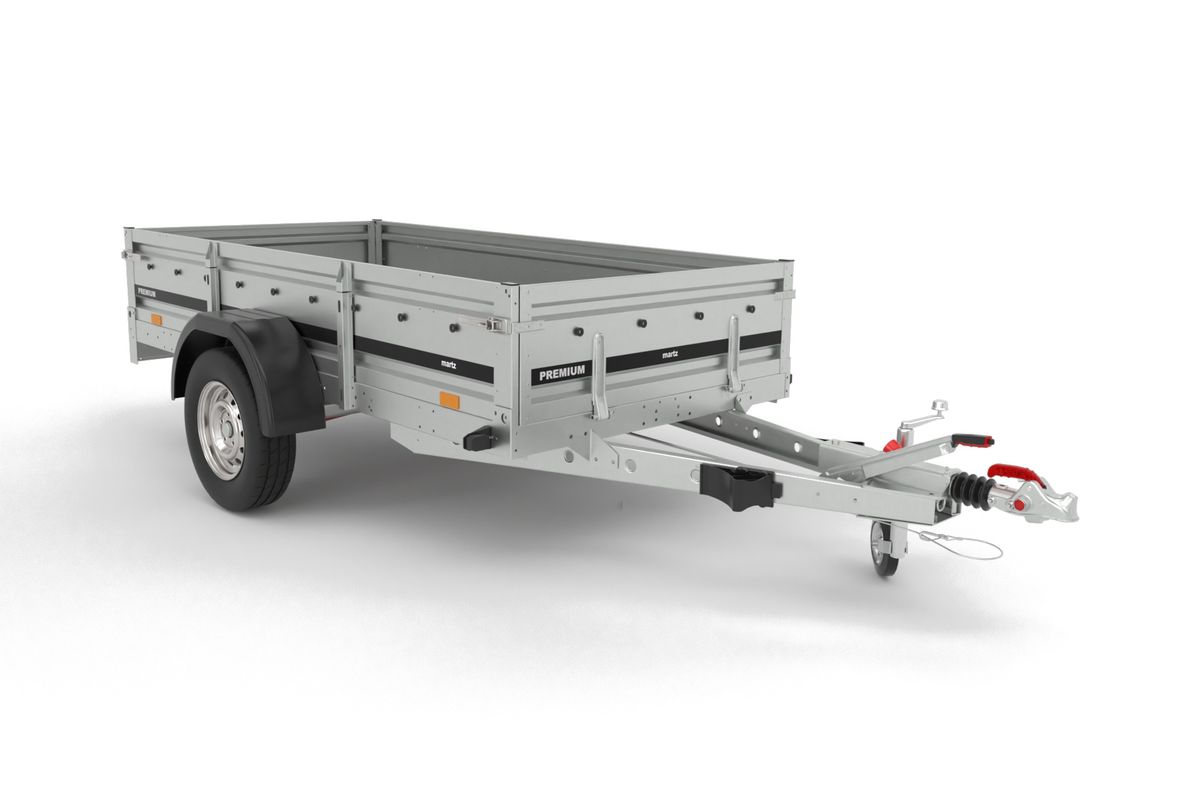 Martz PREMIUM plus 264 mit Auflaufbremse und verstärkter Festdeichsel, Ansicht schräg von vorne