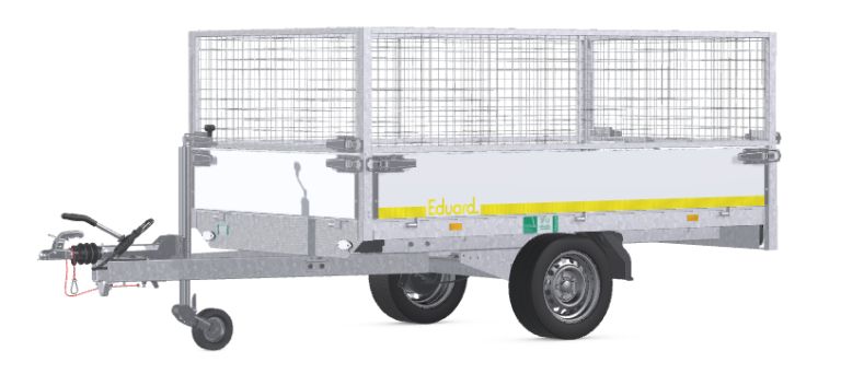 Einachs-Hochlader EDUARD 256x150x30cm – mit Laubgitter