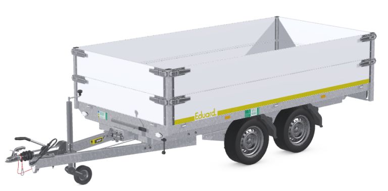 Eduard Tandem Rückwärtskipper E-Pumpe 2000kg 3,1x1,6 – mit Aufsatzwänden